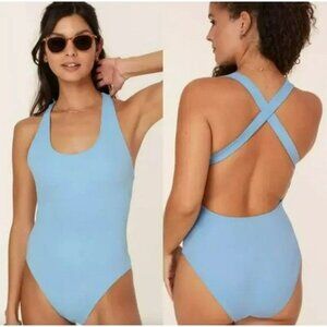 Andie The Tulum One Piece Swimsuit In Limited Edition Sky Blue Size Small